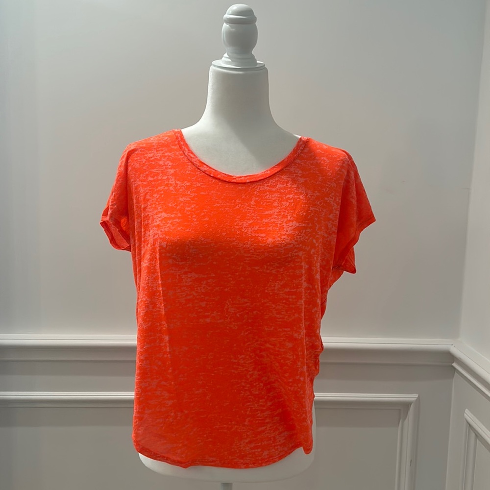 H&M orange burnout top size medium